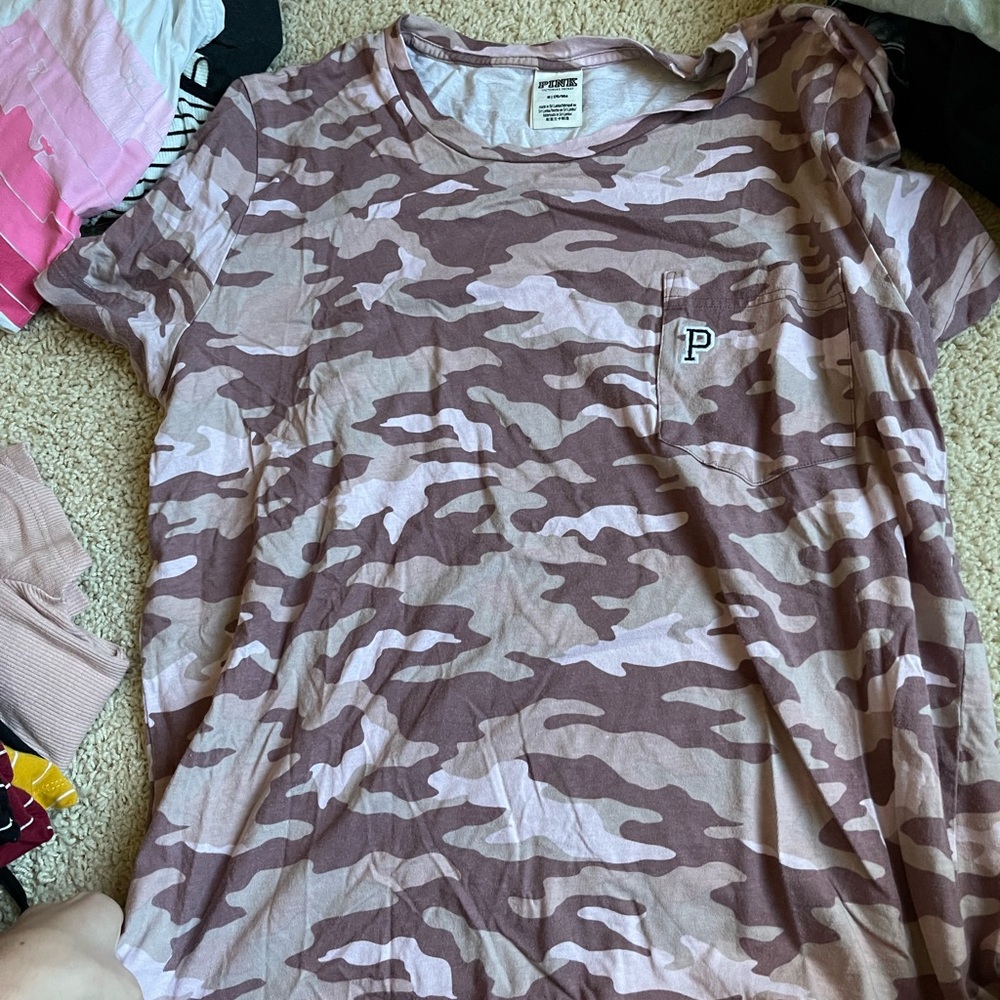 Pink camo shirt